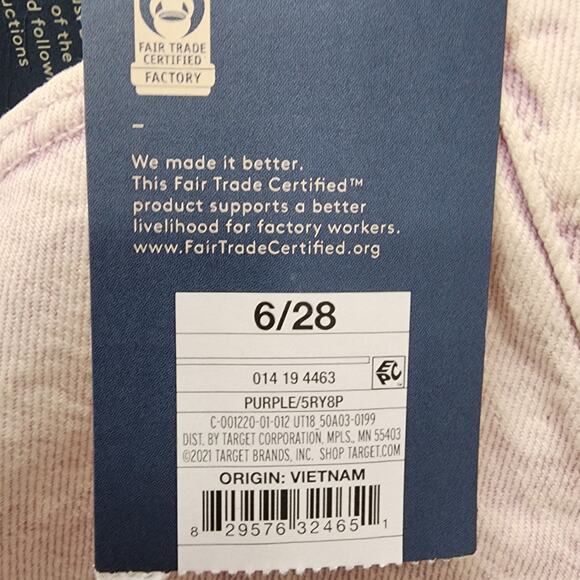 NEW Universal Thread Shorts Womens 6/28 Purple Acid Wash Cuffed Vintage Midi - Picture 6 of 15